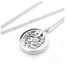 Aromatherapy Essential Oil Diffuser Necklace Stainless Steel Locket Pendant Z2D4
