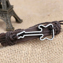 Unique Guitar Shape Girl Boy Braid Bracelet String Band Bangle Coffee