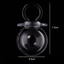 12Pcs Transparent Bride Groom Wedding Favor Candy Box Clear Pacifier Candy  R9W8