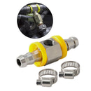 3/8" Stainless Steel Car Fuel Line Fuel Pressure T-Fitting Adapter w/Clamps