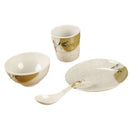Household Restaurant Kitchen Dinner Set Dishes Spoon Cup Dinnerware White