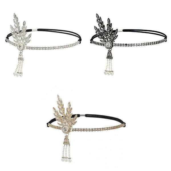 3pcs Elegant Lady Headband 1920s Style Hair Accessory Party Decoration