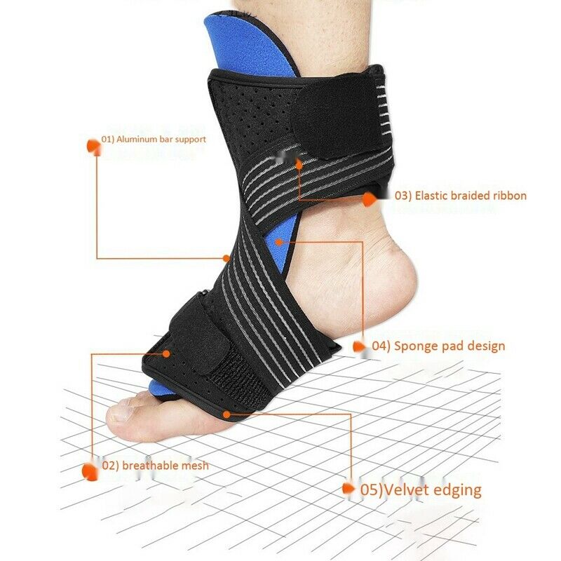 Plantar Fasciitis Night Splint Adjustable Foot Orthosis Stabilizer for Reli P2O5