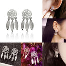 1Pair Bohemia Women Dream Catcher Feather Ear Stud Drop Earrings Jewelry OZ