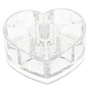6-Slot Compact Personal Lipstick Display Stand Cosmetics Holder Heart-shape