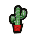 3pcs Cactus Embroidery Fabric Applique Iron/Sew on Patches For Clothing ES