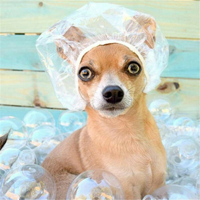 100pcs Clear Waterproof Disposable Bathing Shower Caps for Women Men Hair Salon