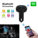 Bluetooth 4.2 car kit FM transmitter wireless radio adapterTF Slot USB charge BX