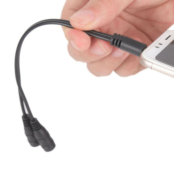 3.5mm Male To Dual 3.5mm Female Earphone Headphone Stereo Audio Splitter Cable Z