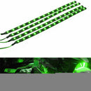 Green 4pcs 30CM/15 LED Car Motors Truck Flexible Strip Light Waterproof 12V3C