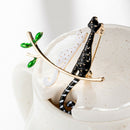 Enamel Cartoon Cat Lying Branch Brooch Pin Collar Decor Badge Banquet Jewe FT