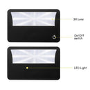 Credit Card Size Lighted 3X Magnifier Bundle Includes 2 Magnifiers, Each Ma F3U7