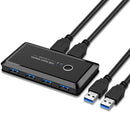 USB Switch Selector 2 Computers Sharing 4 USB 3.0 for Mouse Keyboard Scanne