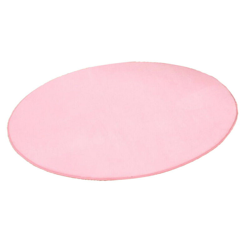 Pink Round Pad Plush Soft Mat Rug Carpet for Kids Play Tent Playhouse (100CM)