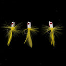 3Pcs Bass Fly Fishing Flies Panfish Popper Flies Single Hook Topwater Baits