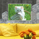5D DIY Diamond Painting Cat Basket Full Round Drill Embroidery Home Decor