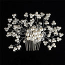 Flower Wedding Hair Pins Bridesmaid Crystal Diamante Pearls Bridal Clips Grip Gw