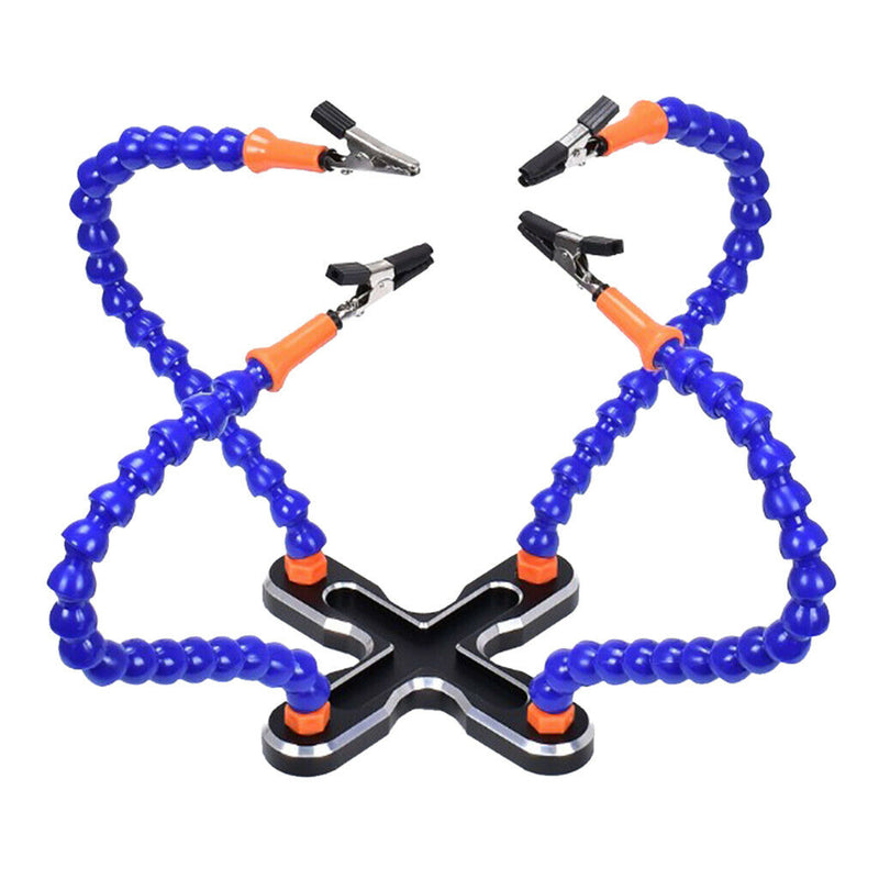 Soldering Helping Hands, 4 PCB Pillars Circuit Board Holder w/ Flexible Arms &