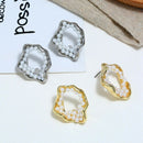 Fashion Geometric Earrings Trendy Imitation Pearls Stud Earrings Alloy Vint