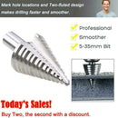 Titanium Step Drill Bit High Speed Steel Cutter 5-35mm 13 Steps Drill Cone Q7Z0