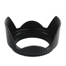 Plastic Camera Lotus Lens Sunhood Sunshade Protector For SLR Camera, Black