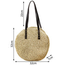 Handmade Round Shoulder Bag For Women Female Handbag Summer Bohemian Beach