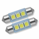 10X White 36MM 3 LED 5050 SMD Festoon Dome Car Light Interio Q6T4 B3H4 Lamp R4I6