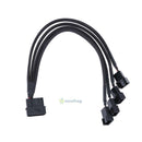 4pin IDE Molex to 4-Port 3Pin/4Pin Cooler Cooling Fan Splitter Power Cable SN9F