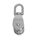 20mm od. Stainless Steel Metal Dual Pulley Wire Rope Block Rope Pulley Bloc
