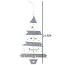 Wood Christmas Decor Tree Pattern Ornament Pendant Home Party Accessory (E) A