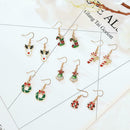6 Pairs Christmas Bell Elk Dangles Earrings Women Ear Drop Alloy Jewelry Gifts