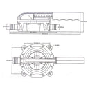 Boat Manual Hand Bilge Waste Water Transfer Pump Diaphragm Self-priming, White