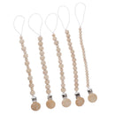 Baby Toddler Dummy Pacifier Soother Nipple Shield Wood Chain Clip Holder