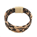 Fashion Animal Leopard-Print Bracelet Wrap Bracelet For Alloy Tube Multilay N2U2