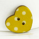 100x Multicolor Heart Shaped Wood Sewing Buttons Scrapbooking