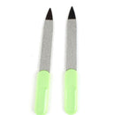 2Pcs Dual sided stainless steel metal nail art file manicure pedicure tool M&E