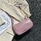 Alligator Pattern Handbag Tote Women Leather Underarm Shoulder Bag (Purple)