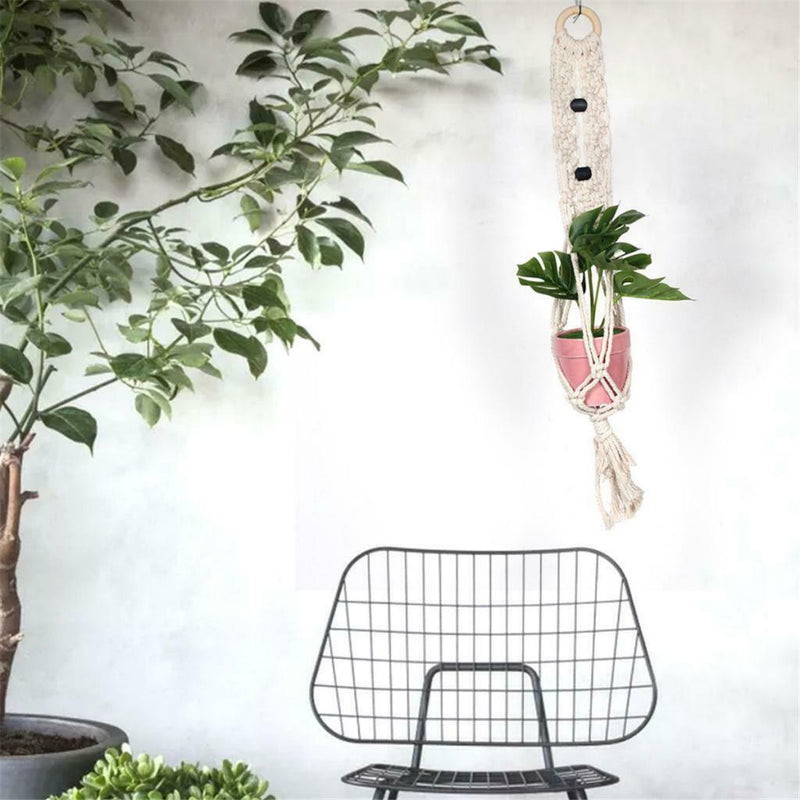 Hanging Plant Flower Basket Knitted Rope for Home Garden Decoration Hanger Rope