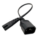 New PVC C14 Male To C7 Female Power Convertor Replacement UPS Server Kit