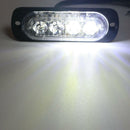 12-24V 4-LED 4W Car Truck Emergency Warning Flash Strobe Light Bar Lamp White