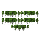 100Pcs Plastic Green Mini Trees Railways Park Street Scenery 1/50 O Gauge