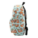 Backpack for Girls Brown Sloth Leaf Water Resistant Print Backpacks Teenage
