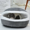 Soft Cat Waterproof Nest Washable Pet Cute Hamburger Bed Kennel Mat (Gray) A