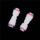 2PCS 1/4" - 1/4" OD Tube PE Pipe Straight Non-return Valve Quick Connector F FT