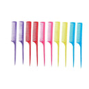 10 x Plastic Hairdressing Pointed Toothed Hair Styling Rat Tail Combs F1E3