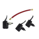 Bikes Pump Dual Head Valve Adapter Connector Inflator Pumping Extension Hose