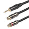 3.5mm Male to 2RCA Female Headphone Splitter Audio Cable Adapter Converter Cord