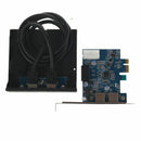 PCI Express PCI-E Card 2 Port Hub Adapter + USB 3.0 Front Panel 5Gbps Hi-Sp
