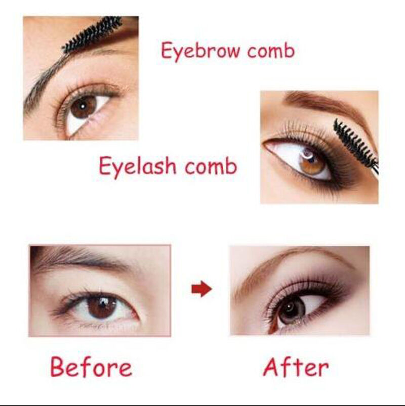 10PCS Disposable Oblique Design Rotate Eyelash brush Cosmetic Makeup Tool New