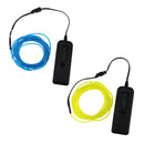 2PCS Luminescent Neon LED Lights Glow EL Wire String 5 Meters Blue Green